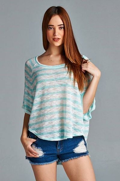 Mint Stripe Top