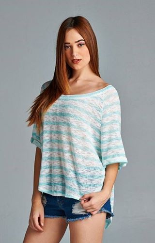 Mint Stripe Top