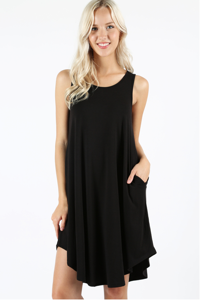 Sleeveless Pocket Dress Regular and Plus