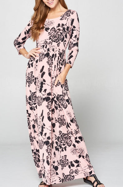 Floral Maxi in Blush
