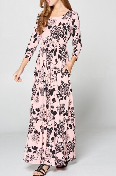 Floral Maxi in Blush