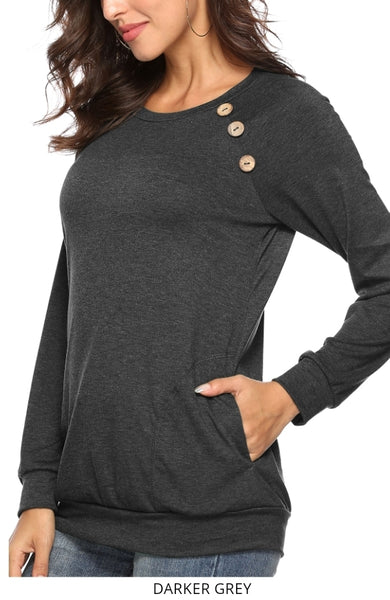 Button Shoulder With POCKETS