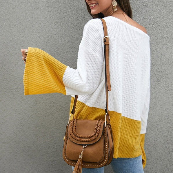 Flare Sleeve Color Block