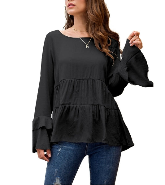 Ruffled Bell Sleeve