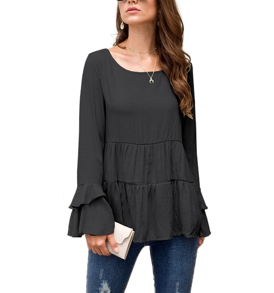 Ruffled Bell Sleeve