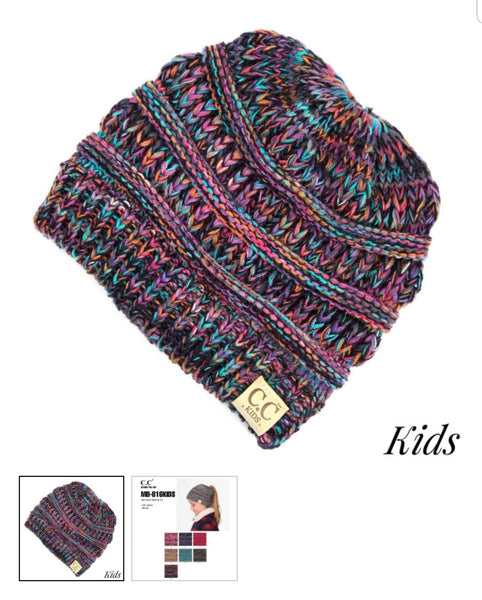 Kids Multi Tone CC BEANIE TAIL