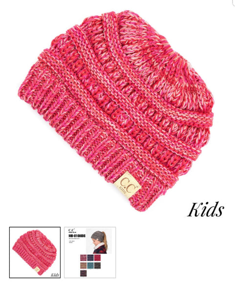 Kids Multi Tone CC BEANIE TAIL