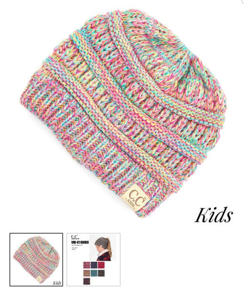 Kids Multi Tone CC BEANIE TAIL