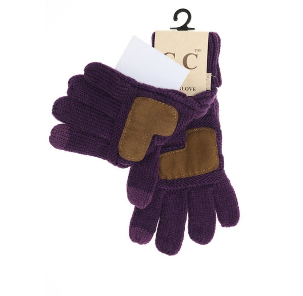 KIDS Solid Cable Knit CC Gloves