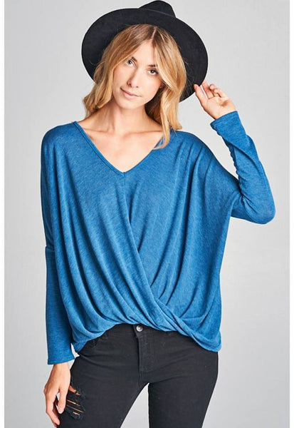 Solid Teal Hacci Tunic Top